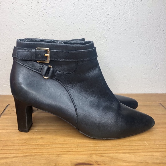 ralph lauren black leather boots